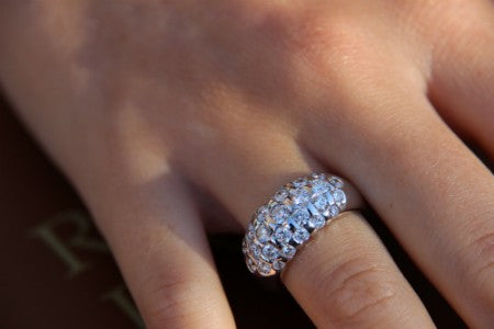 AOSTA, Anillo de oro y diamantes con 5 bandas. - Roman Joyero