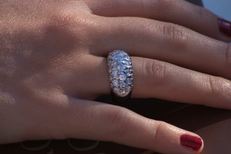 AOSTA, Anillo de oro y diamantes con 5 bandas. - Roman Joyero