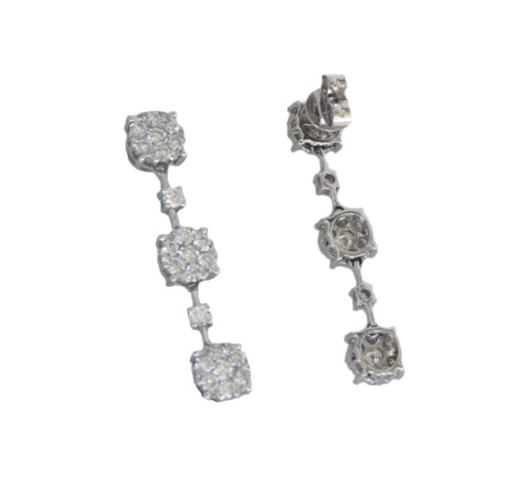 TARENTO, pendientes de oro blanco y diamantes - Roman Joyero