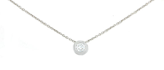 Cadena de oro blanco con chatón brillante - Roman Joyero