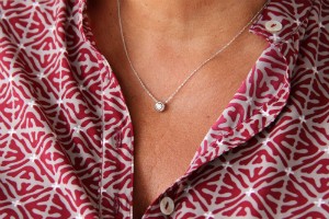 Cadena de oro blanco y diamante - Roman Joyero