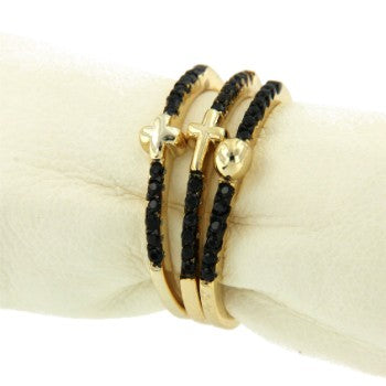 Anillo plata con baño de oro y bola central - Roman Joyero