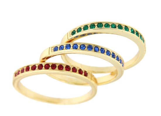 Alianza de plata con cuarzo verde - Roman Joyero