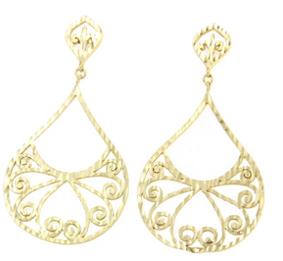 Pendientes largos de plata para fiesta. - Roman Joyero