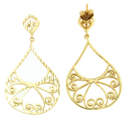 Pendientes largos de plata para fiesta. - Roman Joyero