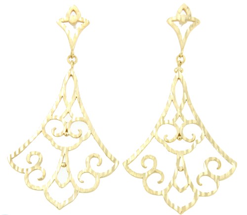 Pendientes de plata chapados para fiesta - Roman Joyero