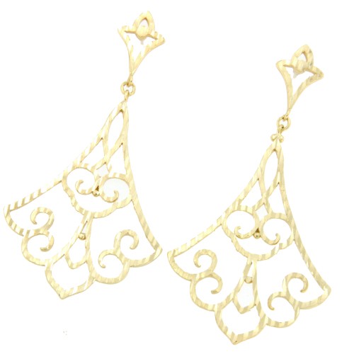 Pendientes de plata chapados para fiesta - Roman Joyero