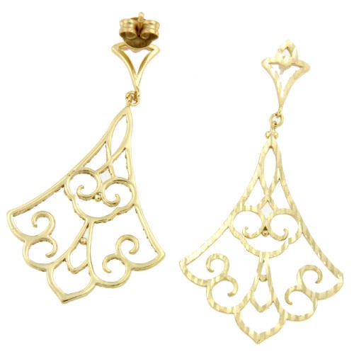 Pendientes de plata chapados para fiesta - Roman Joyero