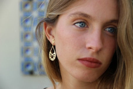 Pendientes largos de plata para fiesta. - Roman Joyero