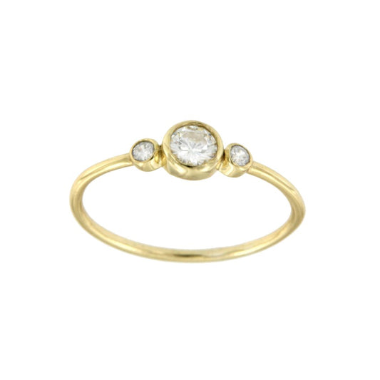 Anillos de plata chapados con diferentes tamaños en circonitas - Roman Joyero