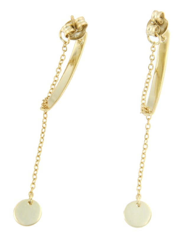 Pendiente original en plata chapada en oro con cierre mariposa - Roman Joyero