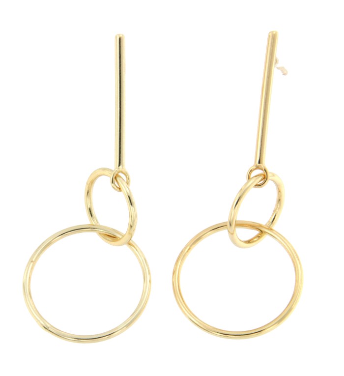 Pareja de pendientes largos clásicos en plata de primera ley - Roman Joyero