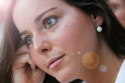 Pendientes de plata ley con cierre catalán y circonitas - Roman Joyero