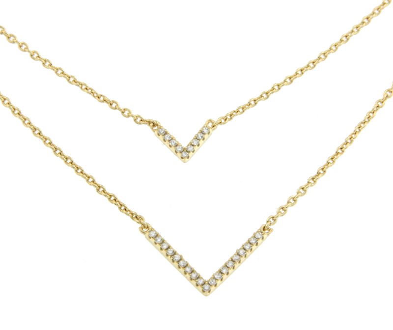 Gargantilla doble de plata con 2 colgantes de distinto tamaño - Roman Joyero