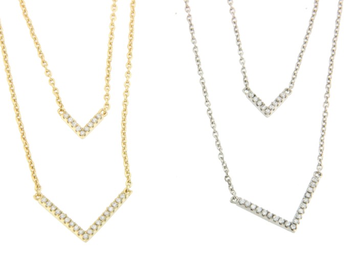 Gargantilla doble de plata con 2 colgantes de distinto tamaño - Roman Joyero