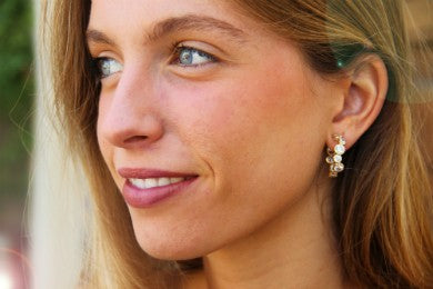 Argollas grandes en plata de colores con circonitas engastadas