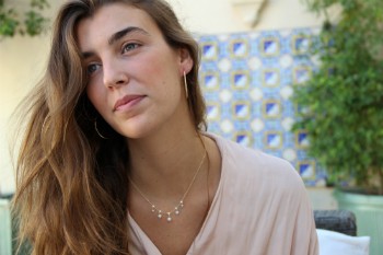 Argollas de tubo de plata de ley con baño de oro amarillo - Roman Joyero