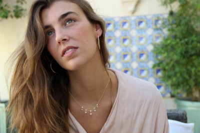 Argollas de tubo de plata de ley con baño de oro amarillo - Roman Joyero