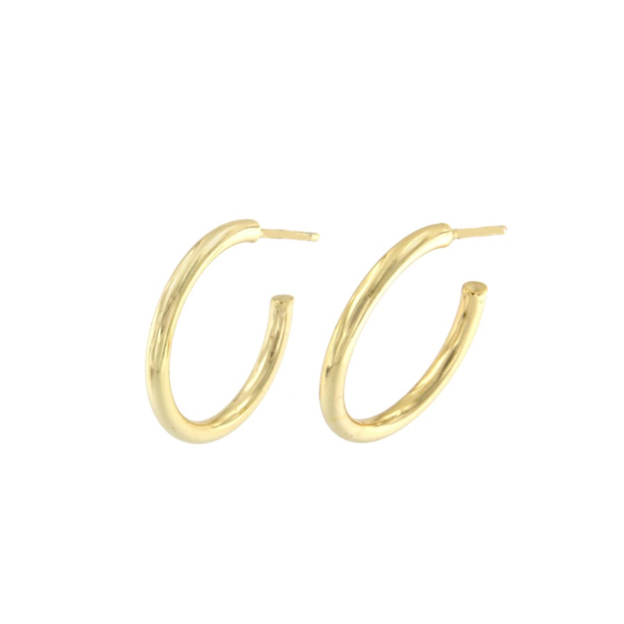 Argollas pequeñas de plata de ley con baño de oro o rodio