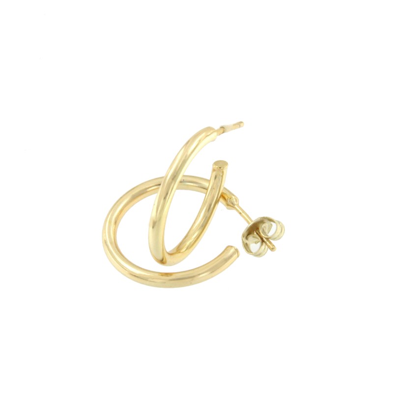 Argollas pequeñas de plata de ley con baño de oro o rodio