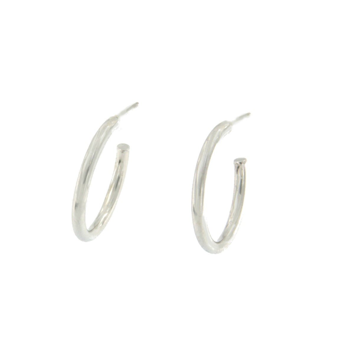 Argollas pequeñas de plata de ley con baño de oro o rodio