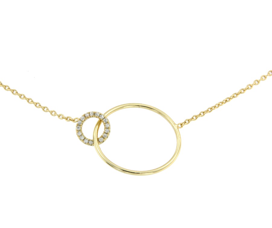 Gargantilla de plata de ley con círculos entrelazados - Roman Joyero