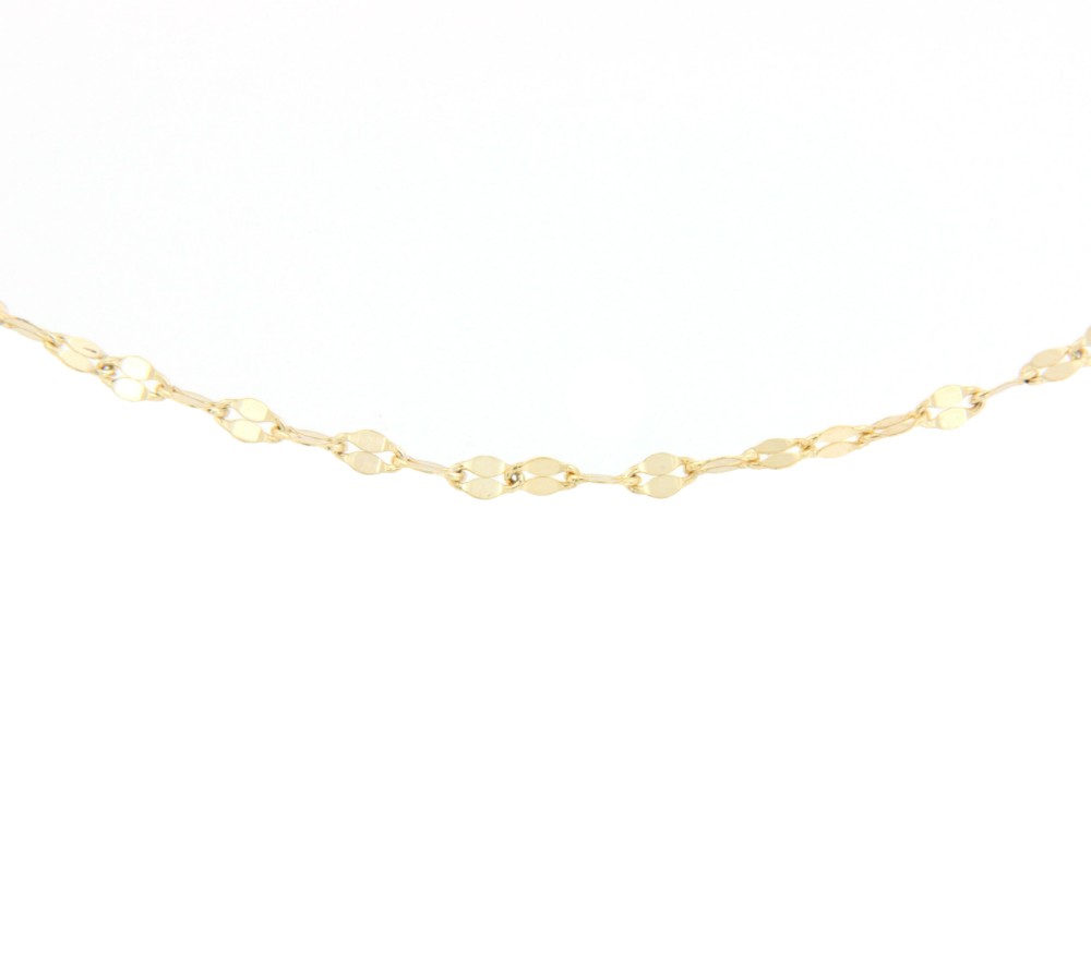 Gargantilla de plata ley con baño de oro y eslabón pequeño - Roman Joyero