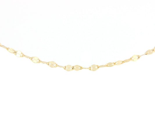 Gargantilla de plata ley con baño de oro y eslabón pequeño - Roman Joyero