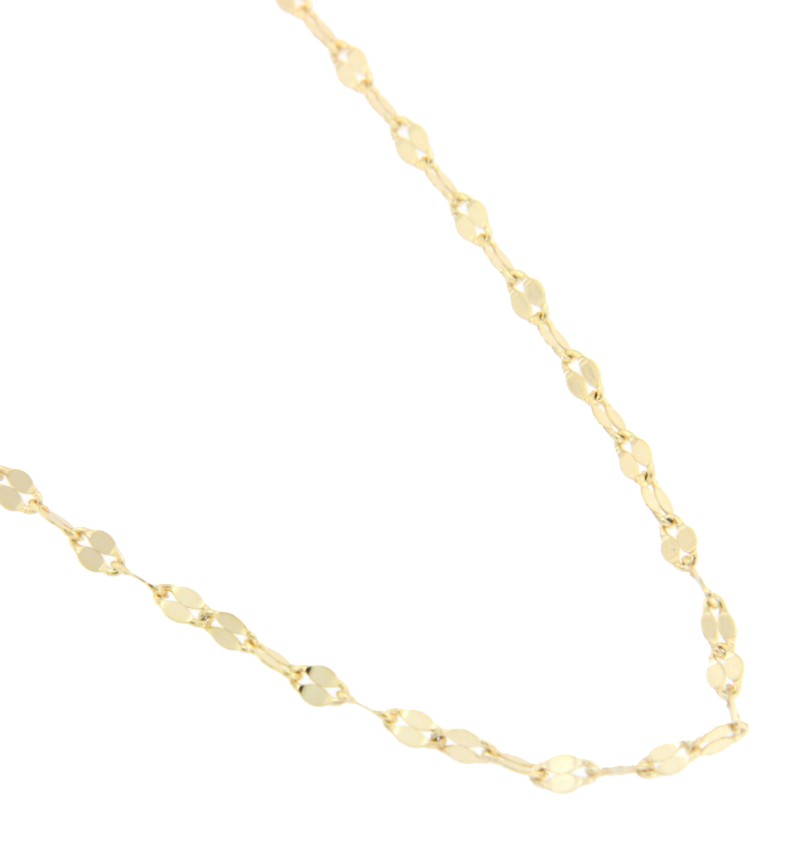 Gargantilla de plata ley con baño de oro y eslabón pequeño - Roman Joyero