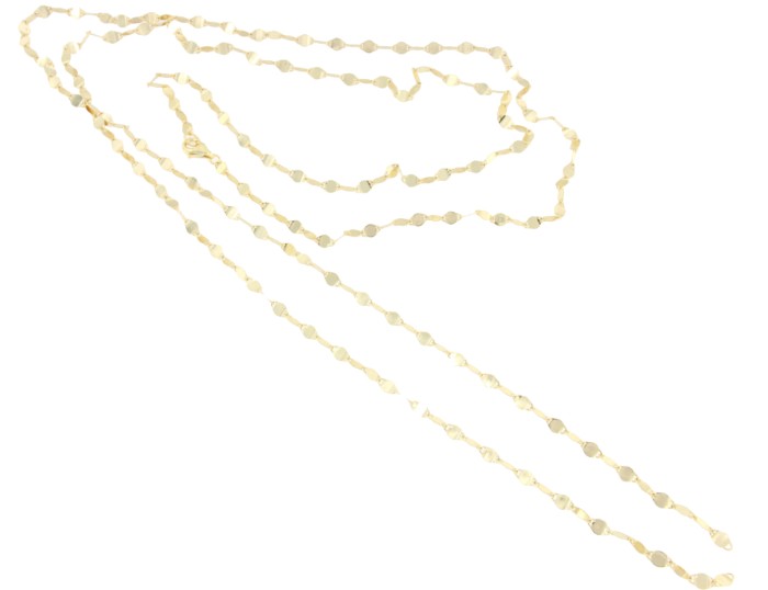 Gargantilla STARLITE larga de plata con baño de oro con eslabones - Roman Joyero