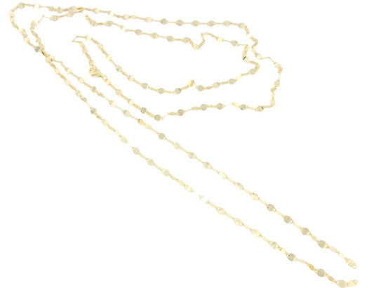 Gargantilla STARLITE larga de plata con baño de oro con eslabones - Roman Joyero