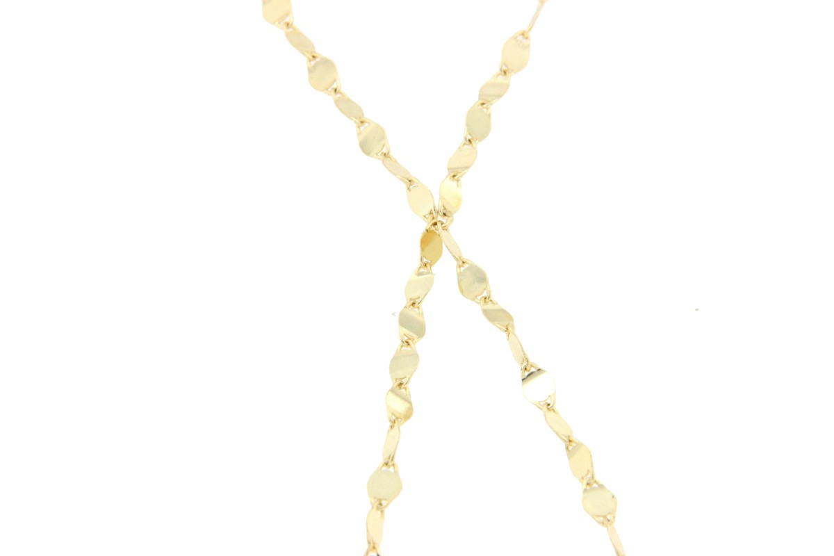 Gargantilla STARLITE larga de plata con baño de oro con eslabones - Roman Joyero