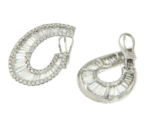 Argollas de oro blanco con diamantes en 2 tallas - Roman Joyero
