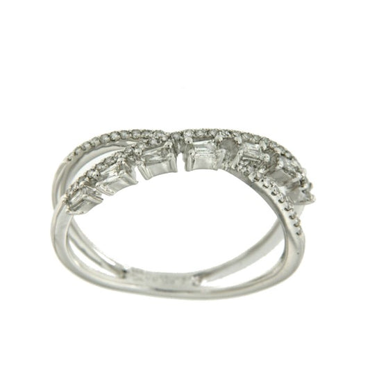 LAJAS anillo de oro blanco con diamantes - Roman Joyero