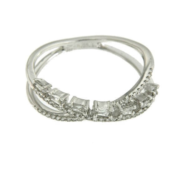 LAJAS anillo de oro blanco con diamantes - Roman Joyero