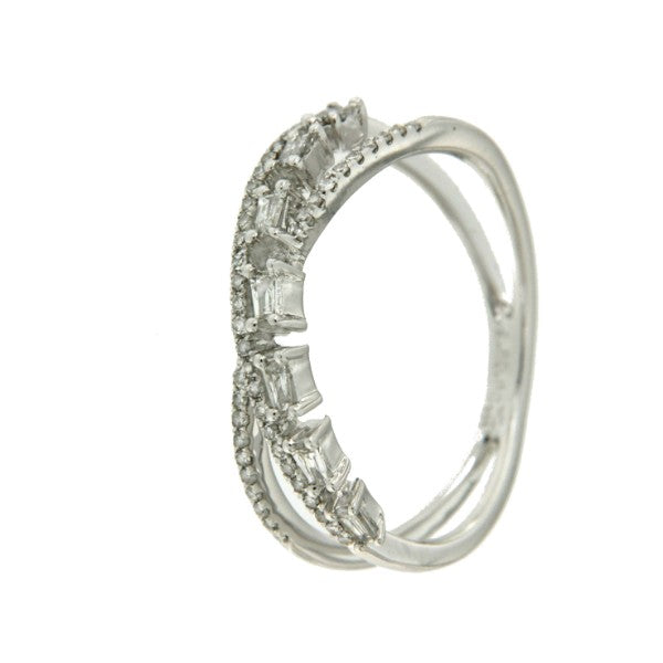 LAJAS anillo de oro blanco con diamantes - Roman Joyero