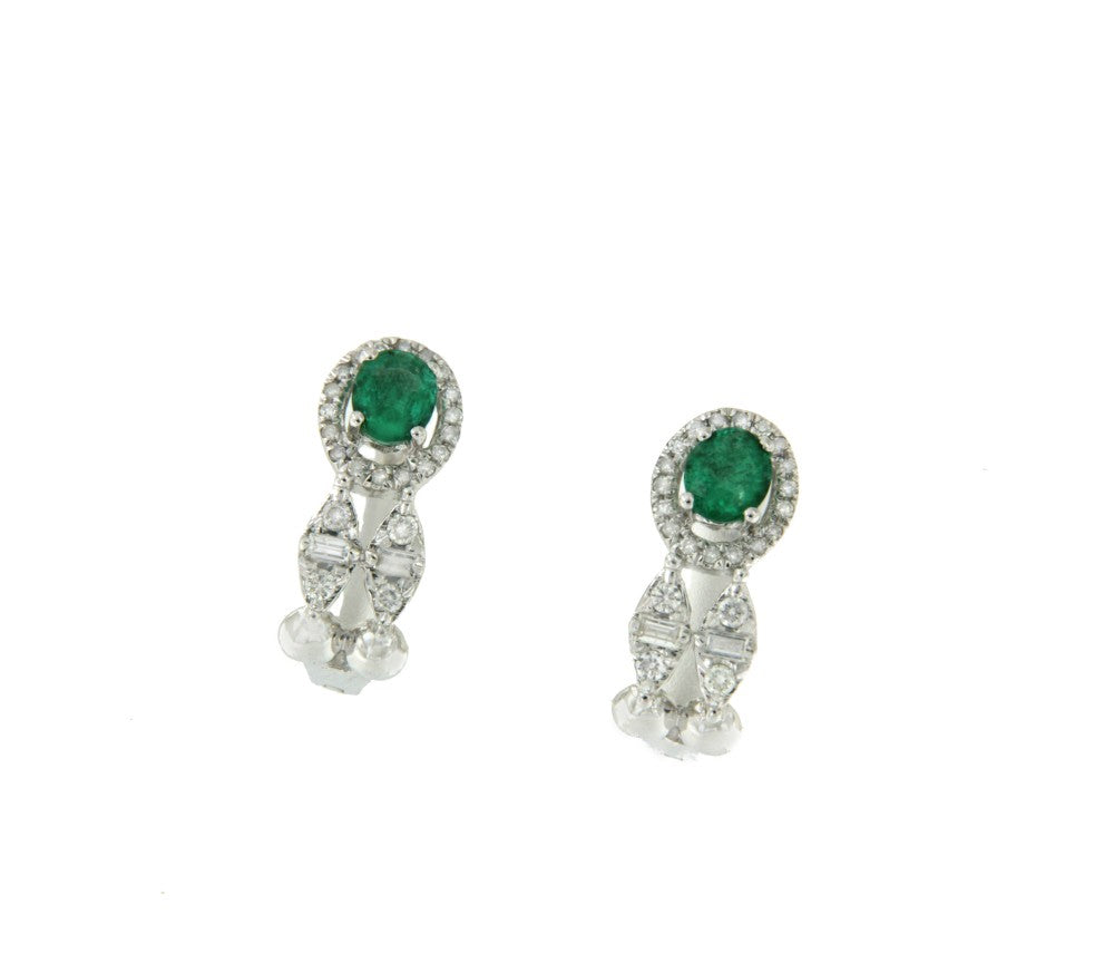 Pendientes de esmeraldas y diamantes - Roman Joyero