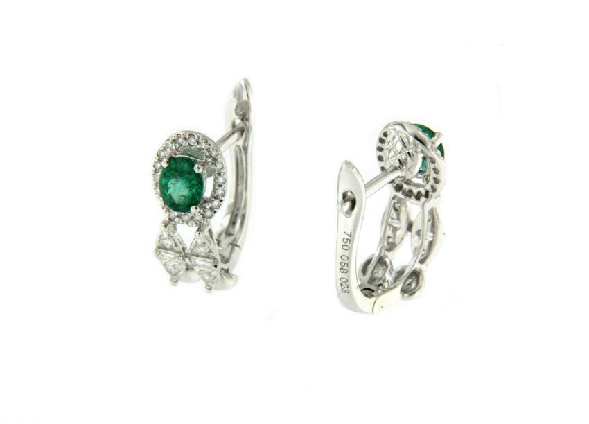 Pendientes de esmeraldas y diamantes - Roman Joyero