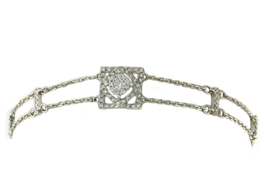 Pulsera de compromiso en oro blanco con diamantes - Roman Joyero