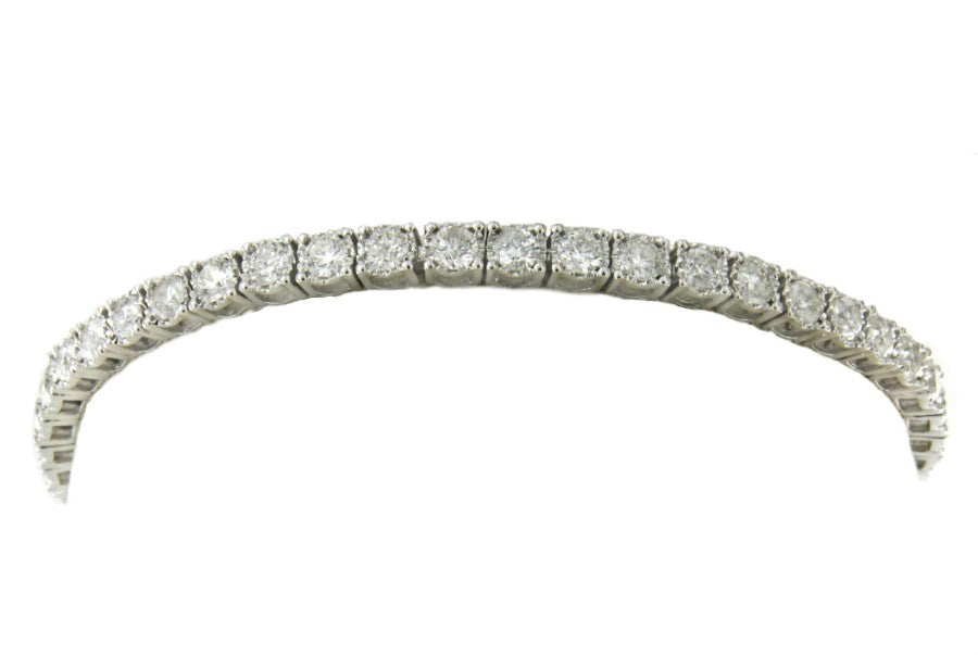 Pulsera riviere en oro blanco de 18 kilates con brillantes - Roman Joyero