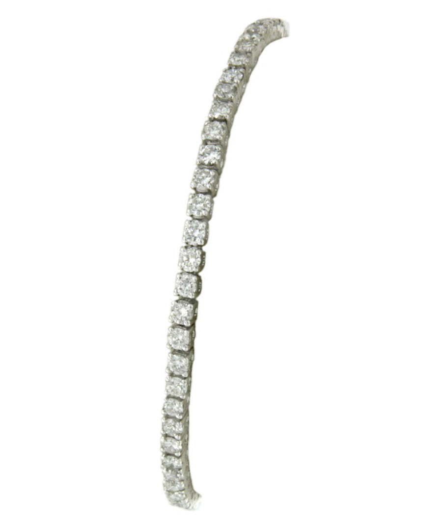 Pulsera riviere de oro blanco de 18 kilates con diamantes - Roman Joyero
