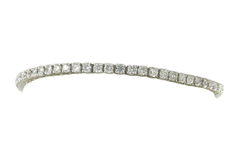 Pulsera riviere en oro blanco de 18 kts con diamante - Roman Joyero