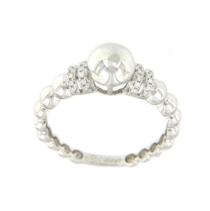 WHITE 26 anillo bolas en oro con brillantes - Roman Joyero