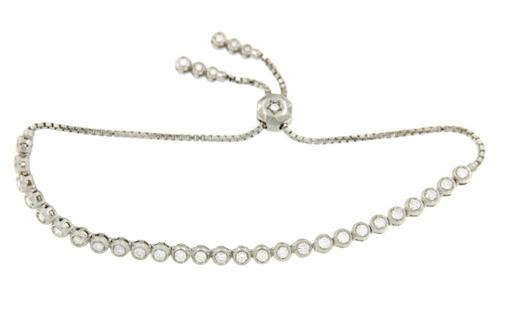 Pulsera de oro MACAO X8S ajustable con brillantes - Roman Joyero