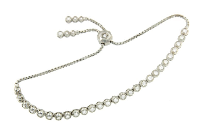 Pulsera de oro MACAO X8S ajustable con brillantes - Roman Joyero