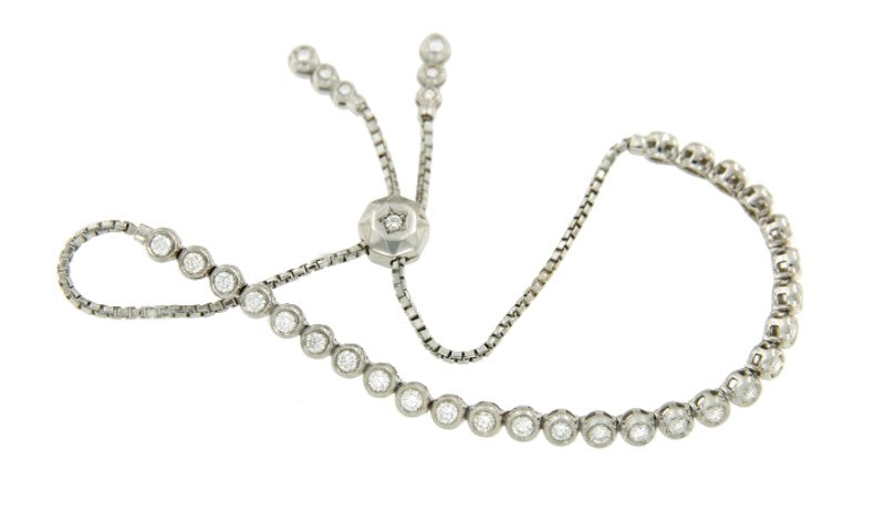 Pulsera de oro MACAO X8S ajustable con brillantes - Roman Joyero