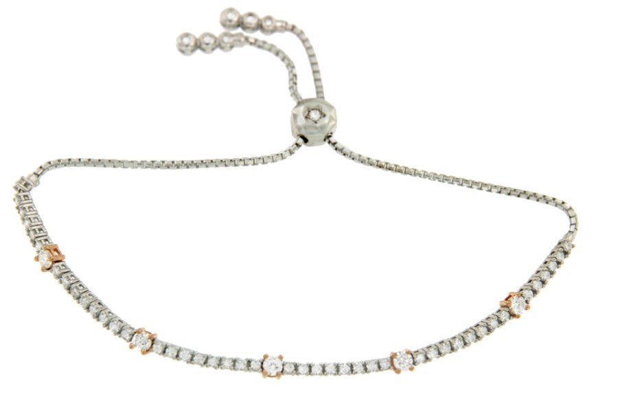 Pulsera de oro MACAO XDI ajustable con brillantes - Roman Joyero
