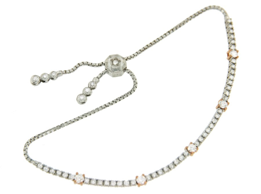 Pulsera de oro MACAO XDI ajustable con brillantes - Roman Joyero