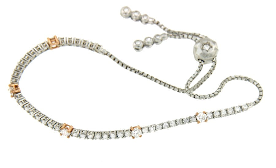 Pulsera de oro MACAO XDI ajustable con brillantes - Roman Joyero