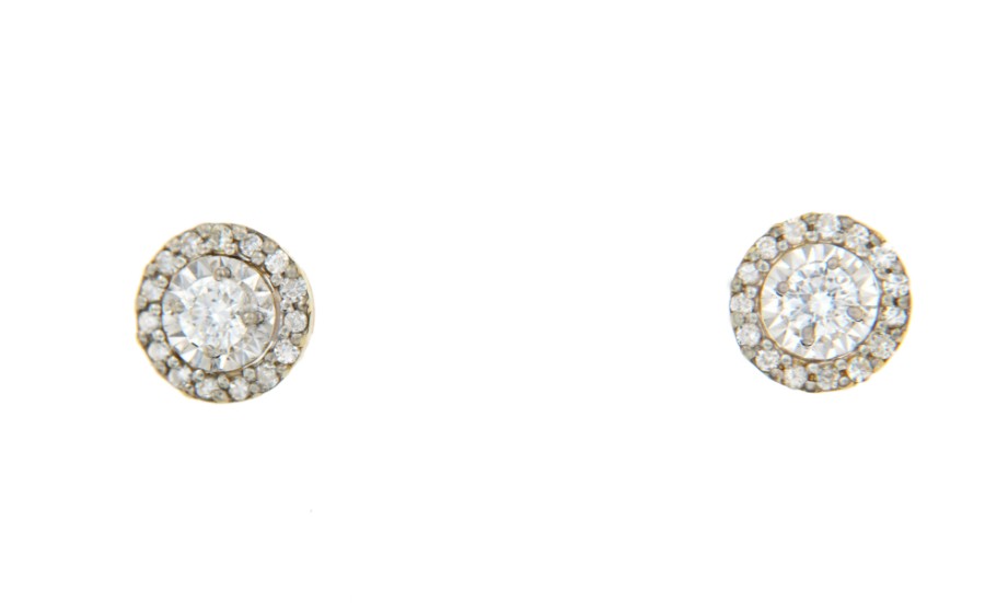 Pendientes de oro ORLY 325E con brillantes - Roman Joyero